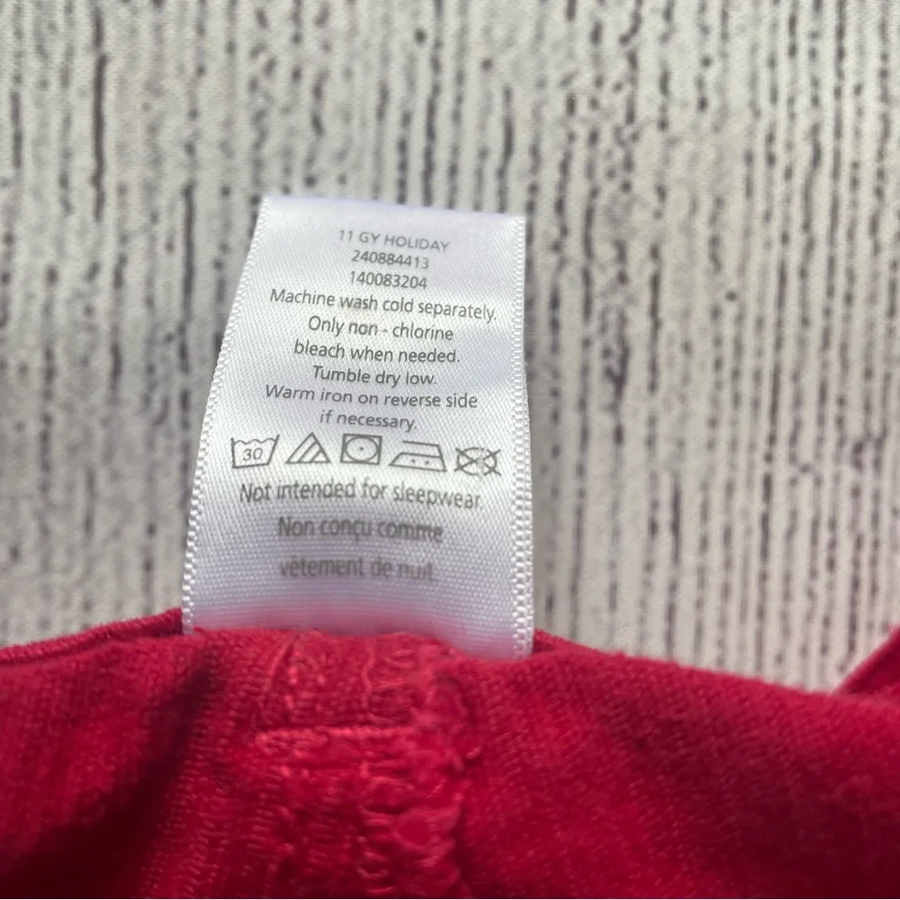 Gymboree Sweet Treats Red Gem Bow Corduroy Pants Size 8
